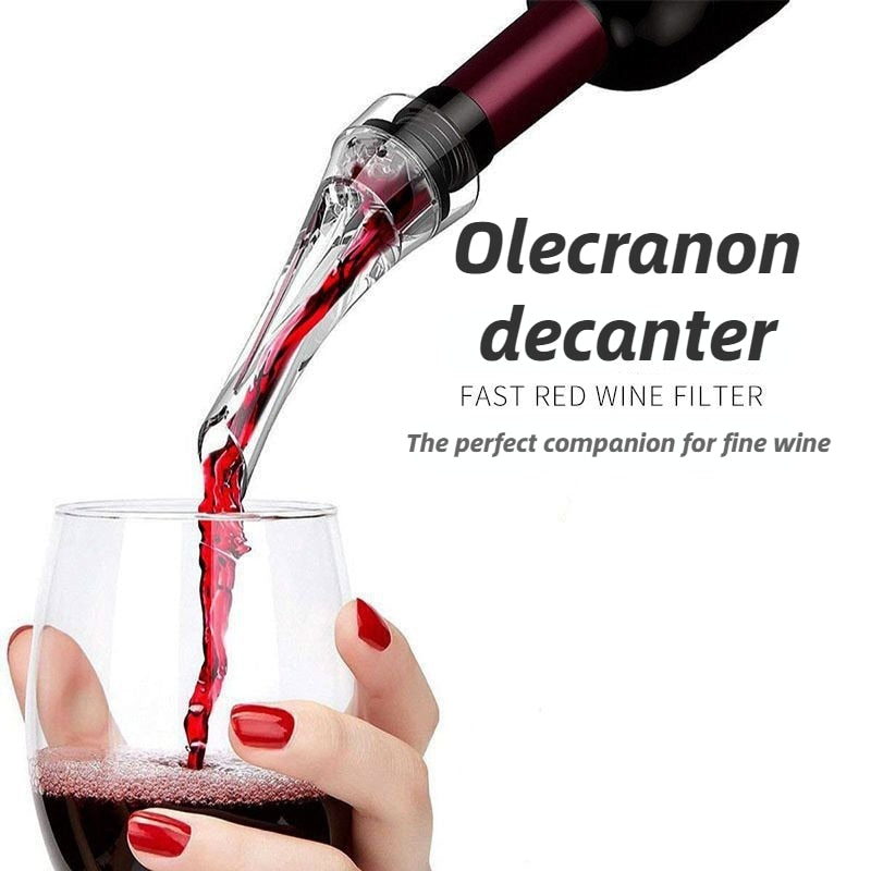 1pcs Magic Wine Decanter Red Wine Aerating Pourer Spout Decanter Wine Aerator Quick Aerating Pouring Tool Pump Portable Filter