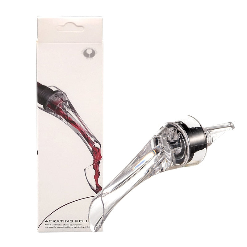 1pcs Magic Wine Decanter Red Wine Aerating Pourer Spout Decanter Wine Aerator Quick Aerating Pouring Tool Pump Portable Filter