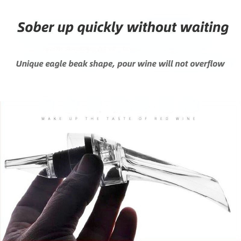 1pcs Magic Wine Decanter Red Wine Aerating Pourer Spout Decanter Wine Aerator Quick Aerating Pouring Tool Pump Portable Filter