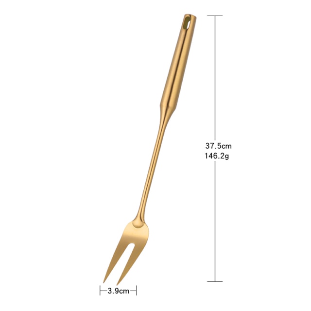 1pc Gold Kitchenware Set Long Handle Cooking Tools