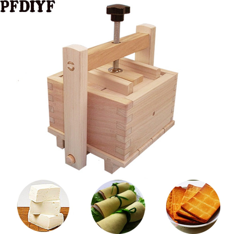 DIY Wooden Tofu Press Mould Set Homemade Cheese