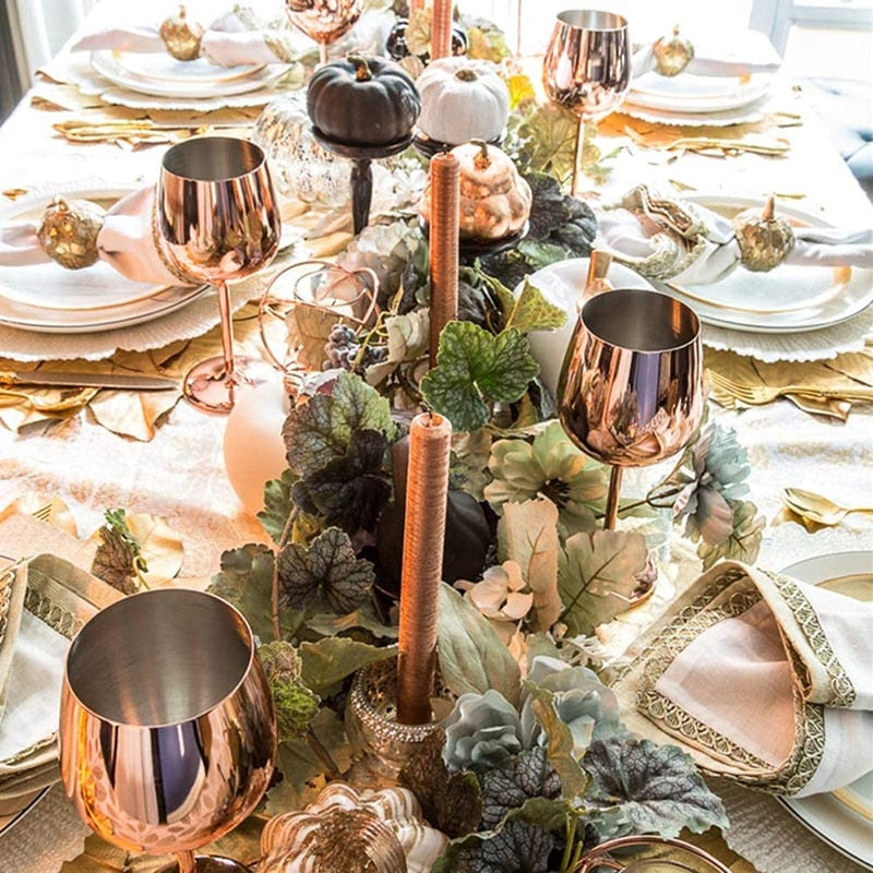 Wine Glasses 304 Stainless Steel Red Wine Goblets, 500ml Food Grade Juice Drink Goblet Shatterproof Party Barware Kitchen Tools