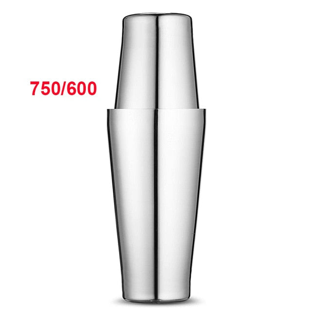 UPORS 2Pcs/Set Boston Shaker 750/600/450ml Stainless Steel Cocktail Shaker Bartender Tool Cocktail Boston Shaker Bar Accessories