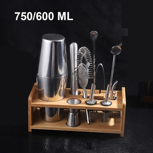 UPORS 2Pcs/Set Boston Shaker 750/600/450ml Stainless Steel Cocktail Shaker Bartender Tool Cocktail Boston Shaker Bar Accessories