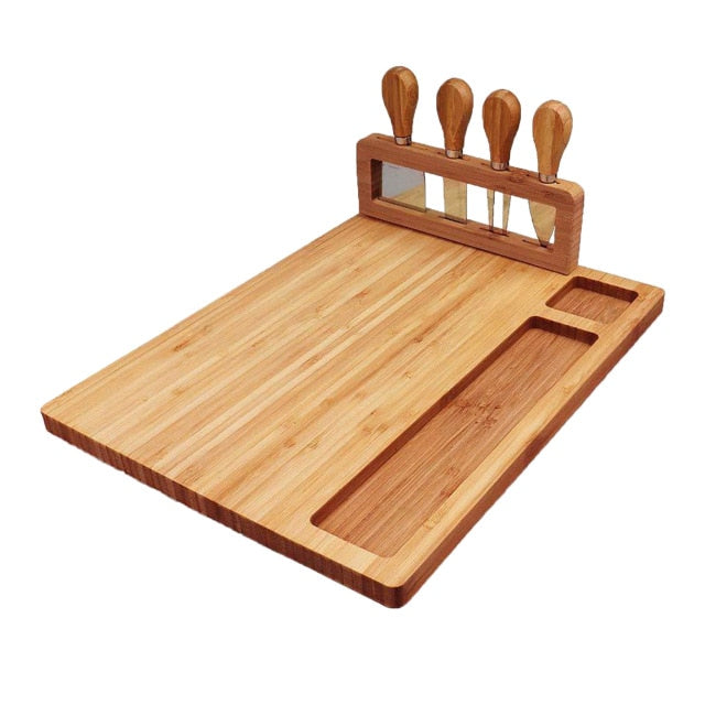 Chopping Board Bamboo Cheese Board Set Meat Charcuterie Platter Serving Tray