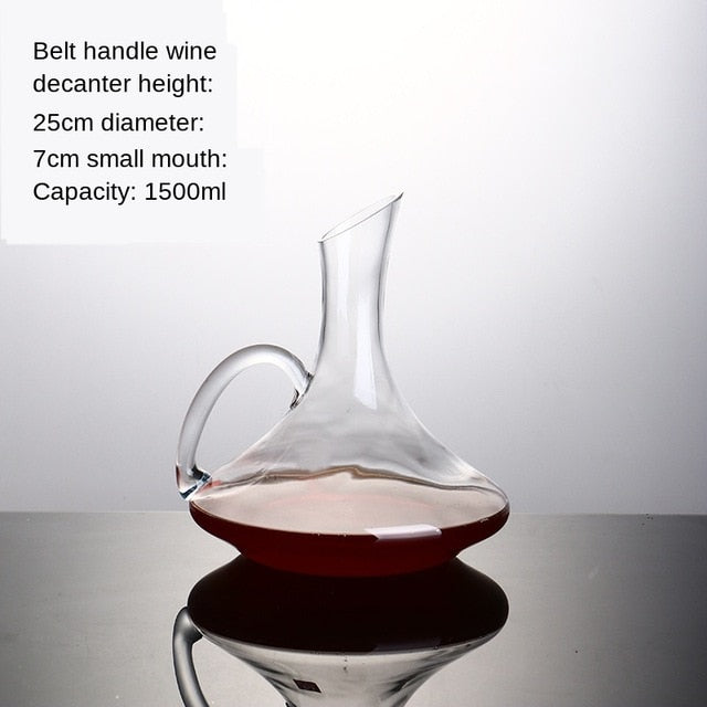 Creative red wine Decanter crystal transparent glass set handmade jug WF121608