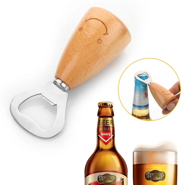 Automatic Beer Bottle Opener,Magnet Beer Opener,Stainless Steel Push Down Opener Wine Beer Soda Cap Opener Kitchen Accessories
