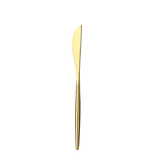 Gold Cutlery Set Forks Spoons Knives Tableware Steel Cutlery Set Stainless Steel Dinnerware Set Chopstick Spoon Knife Fork