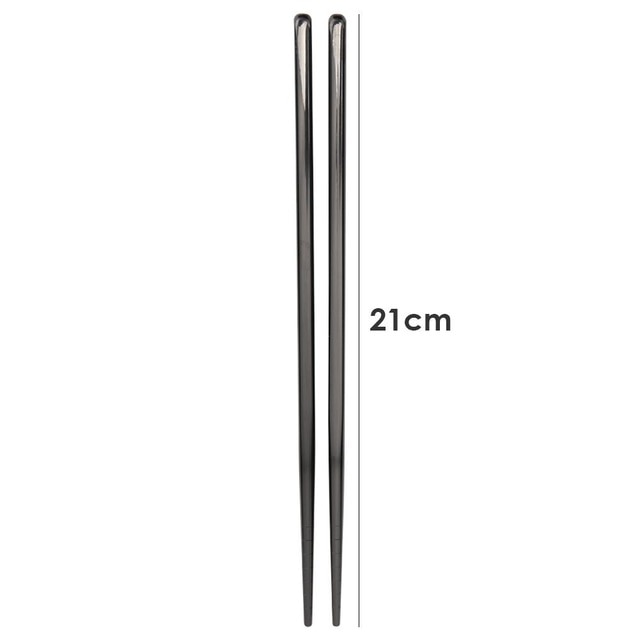 1 Pair Stainless Steel Chinese Chopsticks Non-Slip Reusable Metal Chopstick for Sushi Hashi Food Sticks Tableware Kitchen Tool