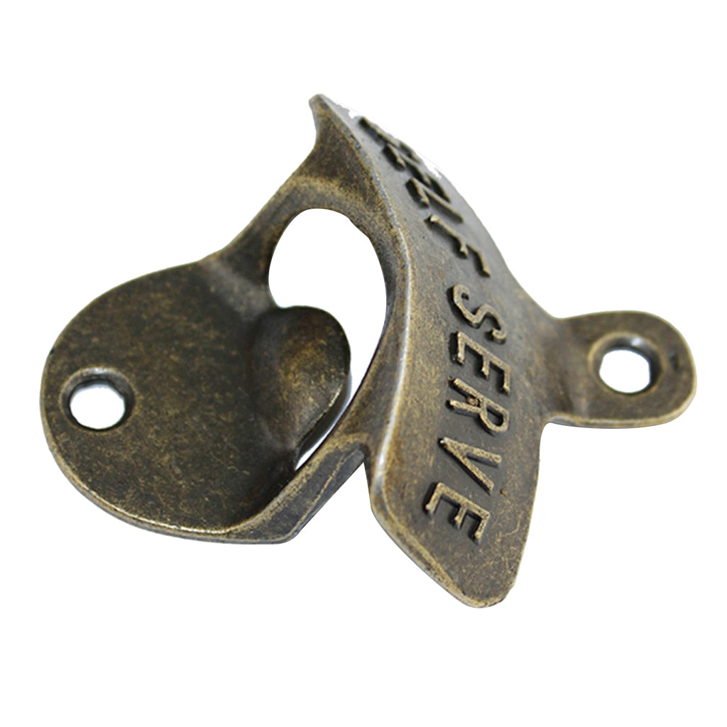 Vintage Wall Mount Beer Bottle Opener Antique Style Cola Soda Glass Cap Opener