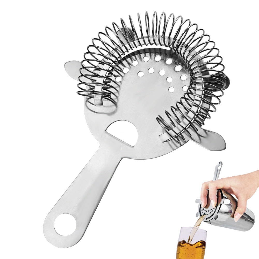 Stainless Steel Barware Cocktail Shaker Ice Filter Strainer Bar Accessories Bar Tools Gadgets