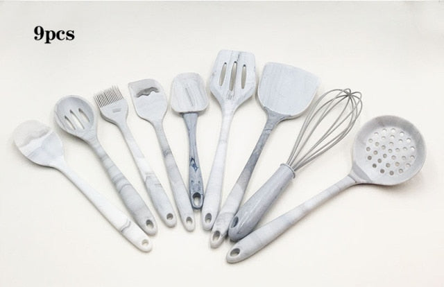 Silicone kitchenware Cookware Cooking Tools Shovel Spoon kitchen utensils set