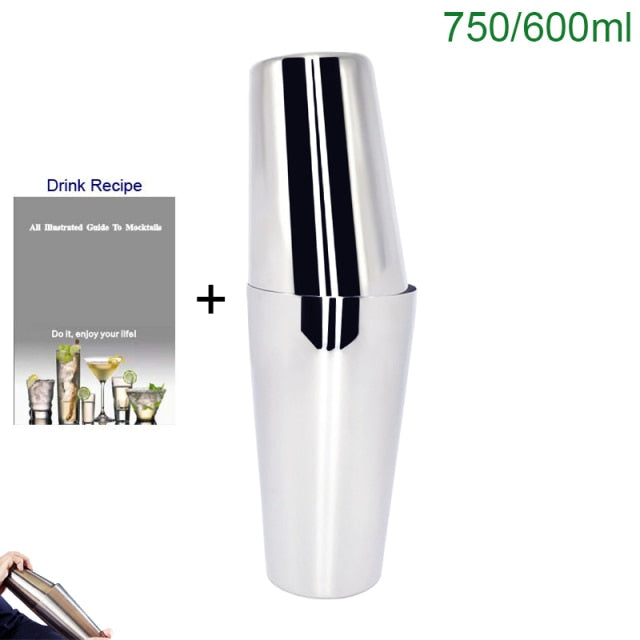 1-14 Pcs/set 600ml 750ml Stainless Steel Cocktail Shaker Mixer Drink Bartender Browser Kit Bars Set Tools With Wine Rack Stand