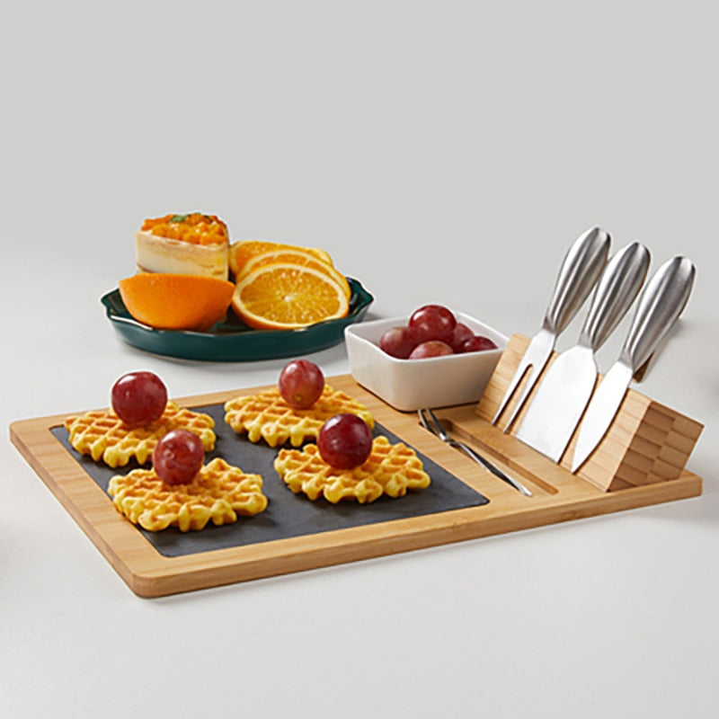 Newly High Temperature Resistance Cheese Board Premium Wood Charcuterie Platter Serving Tray