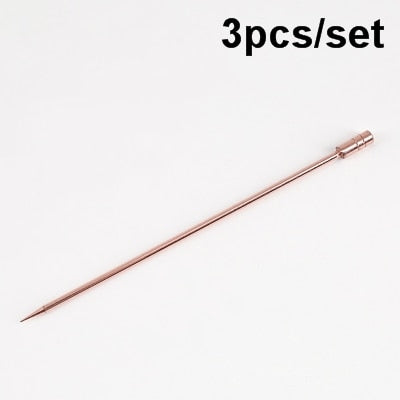 3ps Cocktail Pick Stainless Steel Fruit Sticks Bar Tools Drink Stirring Sticks Martini Picks Party Wedding Accessory