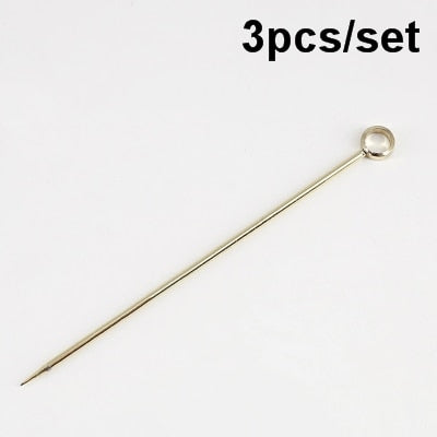 3ps Cocktail Pick Stainless Steel Fruit Sticks Bar Tools Drink Stirring Sticks Martini Picks Party Wedding Accessory