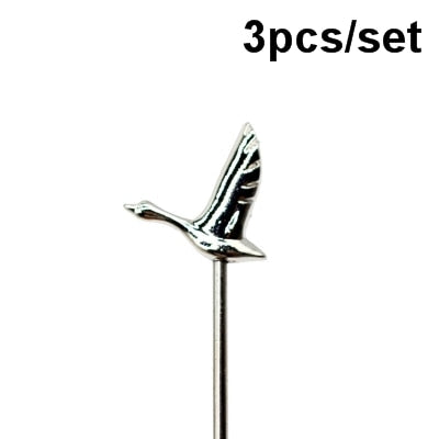 3ps Cocktail Pick Stainless Steel Fruit Sticks Bar Tools Drink Stirring Sticks Martini Picks Party Wedding Accessory