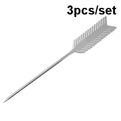 3ps Cocktail Pick Stainless Steel Fruit Sticks Bar Tools Drink Stirring Sticks Martini Picks Party Wedding Accessory