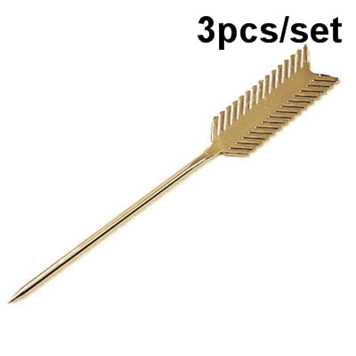 3ps Cocktail Pick Stainless Steel Fruit Sticks Bar Tools Drink Stirring Sticks Martini Picks Party Wedding Accessory