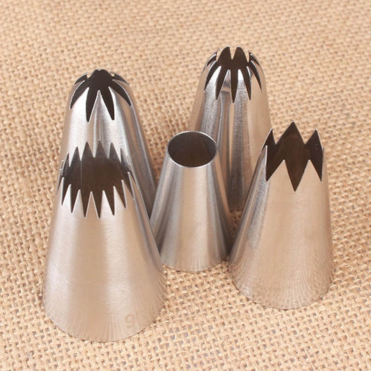 5Pcs Cakes Decoration Set Cookies Supplies Russian Icing Piping Pastry Nozzle Stainless Steel Kitchen