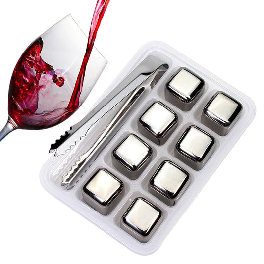 Stainless Steel Ice Cubes, Reusable Chilling Stones