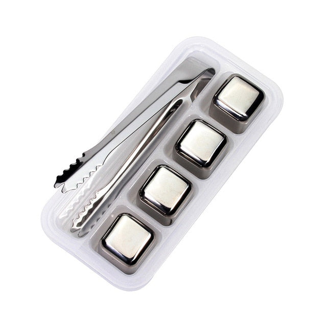 Stainless Steel Ice Cubes, Reusable Chilling Stones