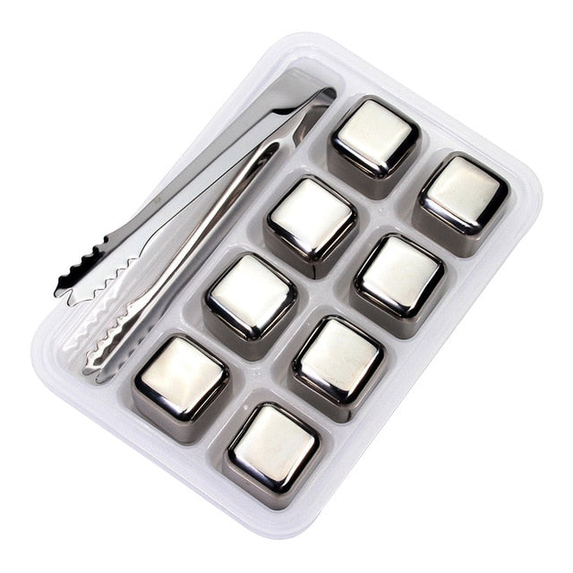 Stainless Steel Ice Cubes, Reusable Chilling Stones