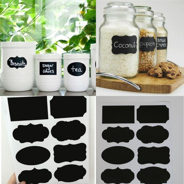 10Pcs Chalkboard Lables Jar Bottle Stickers