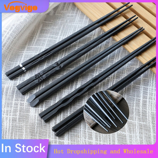 1 Pair Japanese Chopsticks Alloy Non-Slip Sushi Food Sticks Chop Sticks Chinese Gift Reusable Chopsticks