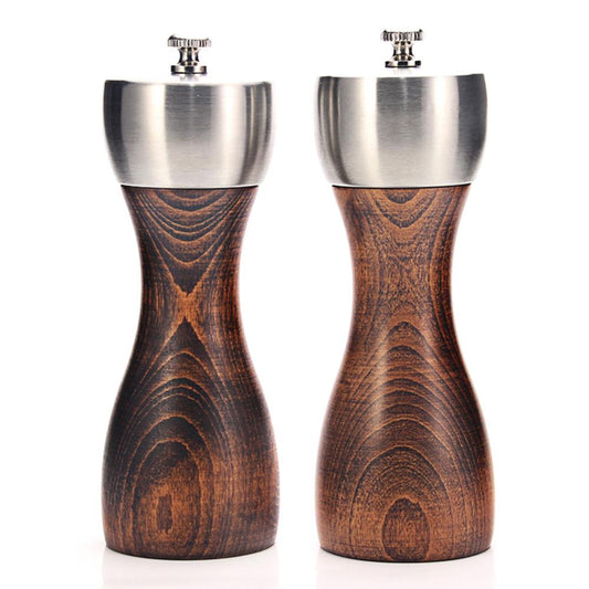 Wood Salt and Pepper Grinder - Wooden Mills, Gourmet Precision Mechanisms and Premium Sea Salt & Peppercorns