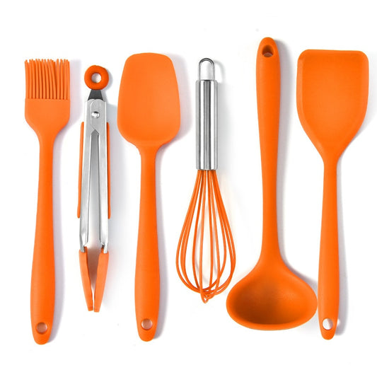 6pcs/set Silicone Cooking Utensils Kitchen Cookware