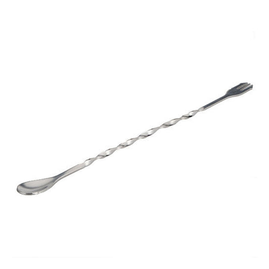 Stainless Steel Bar Cocktail Twisted Mixing Stirrin Spoon Fork Tip DIY Set Shaker Muddler Stirrer Twisted Mixing Spoon Kitchen