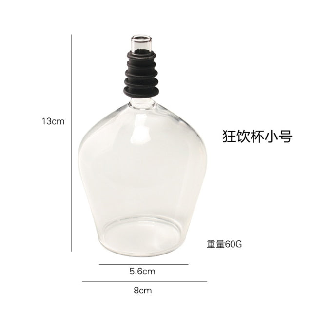 401-500ml Screwing Drinking Straight Cup Party Bar Tools Fashionable Unique Crystal Transparent Glass Red Wine Bottle