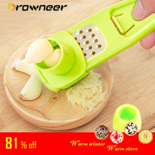 Stainless Steel PP Garlic Presses Ginger Cutter Candy Color Plastic Grinding Tool Microplaner Planer Kitchen Grater Grinder