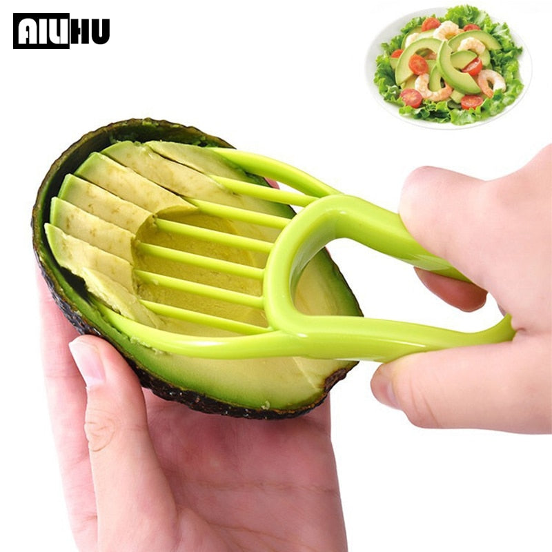 3 In 1 Avocado Slicer Shea Corer Butter Fruit Peeler Cutter