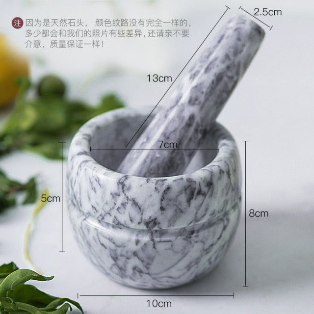 Natural Stone Durable Mortar Pestle Set Pepper Mill Garlic Crusher Pugging Pot Herbs Spice Grinder Powder Mill Kitchen MJ73001