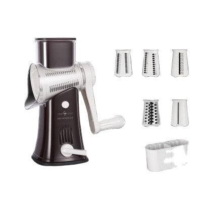 Mandolin Spiral Slicer Stainless Steel Shredder Multifunction Grater Hand Roller Vegetable Cutting Assistant