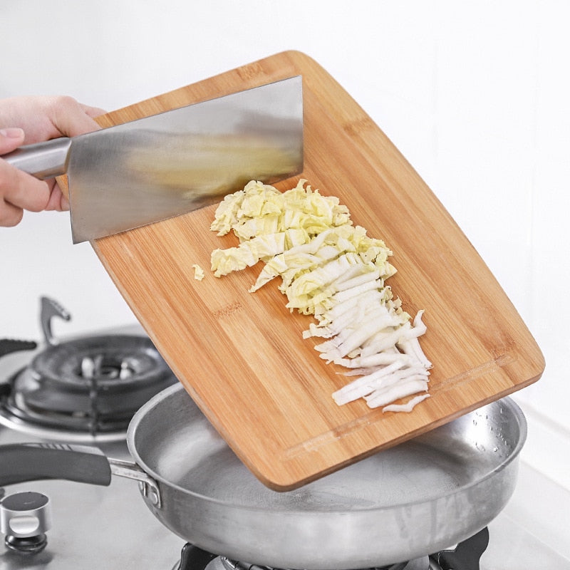 Bamboo Cutting Board Set of 3 with Juice Groove, Pre Oiled, Large Handles Charcuterie Board