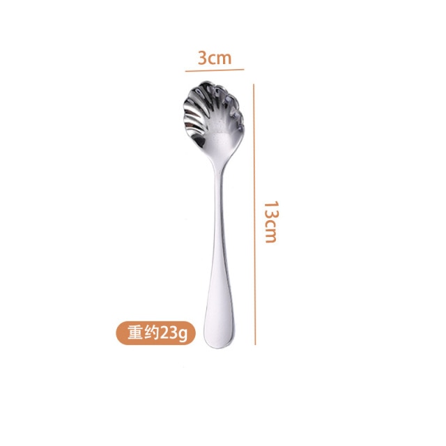 Stainless Steel Spade Spoon Creative Retro Dessert Spoons