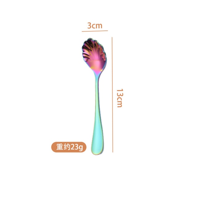 Stainless Steel Spade Spoon Creative Retro Dessert Spoons