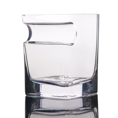 2 PCS Crystal Glass Spirit Cup With Cigar Holder
