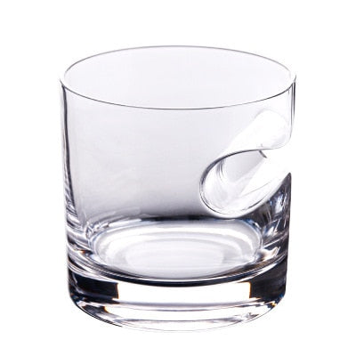 2 PCS Crystal Glass Spirit Cup With Cigar Holder